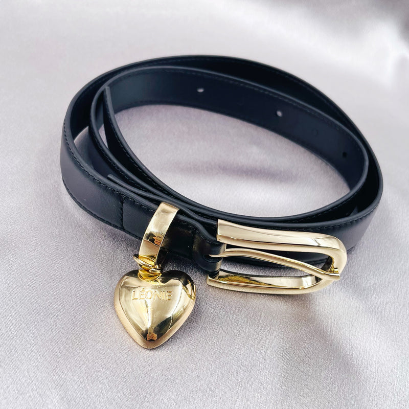 Heart Decor Leather Belt