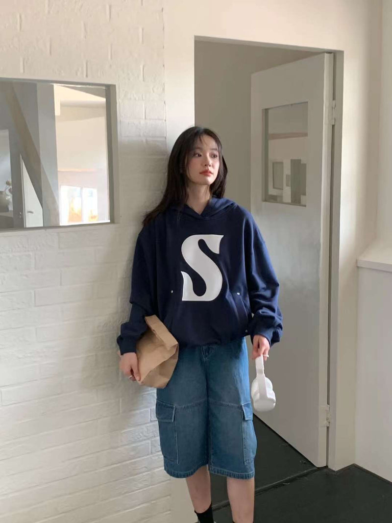 Oversized S Logo Hoodie