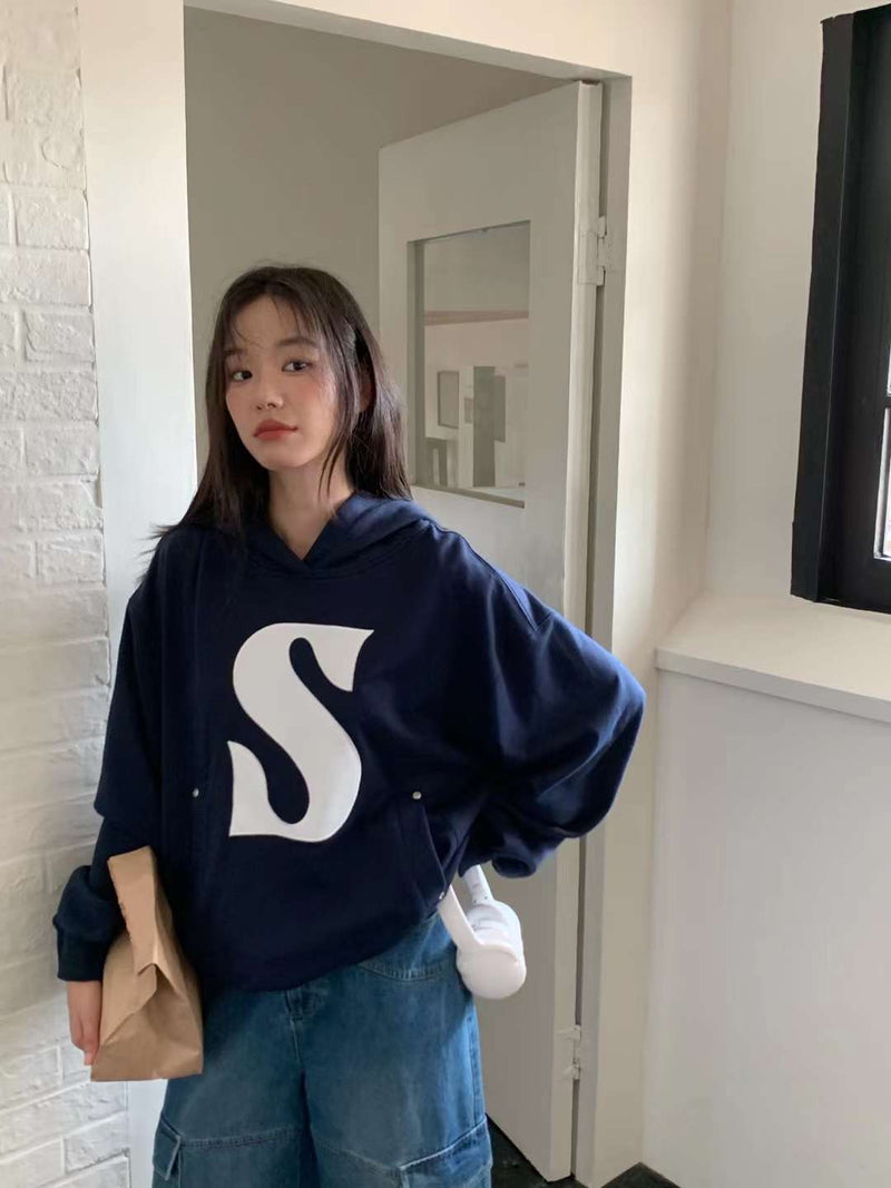 Oversized S Logo Hoodie