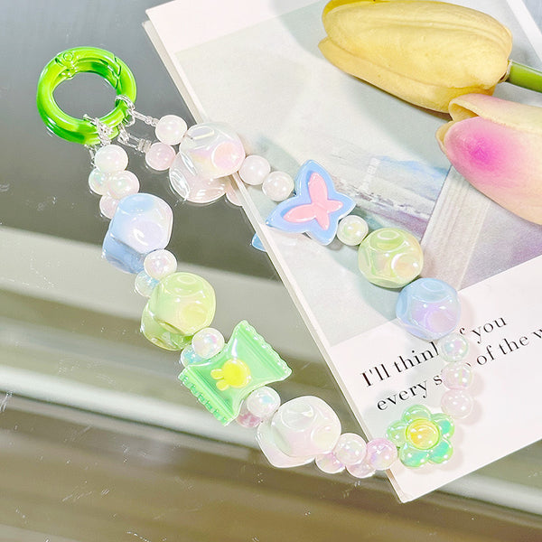Colorful Candy and Butterfly Phone Chain