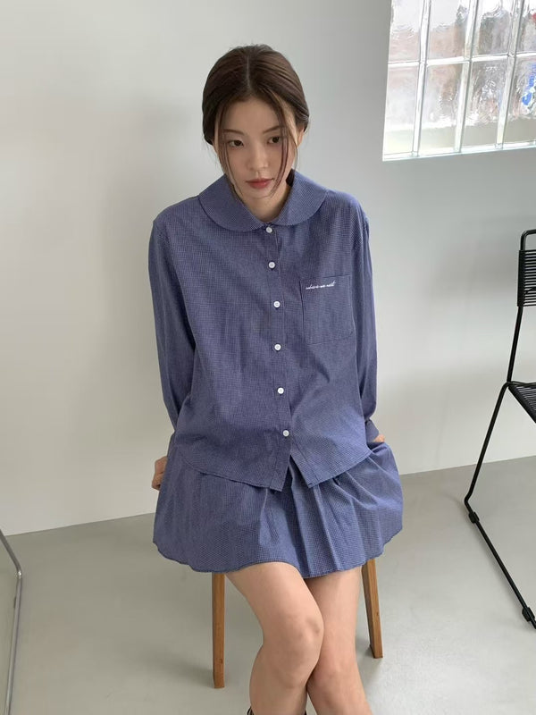 Blue Small Checker Shirt