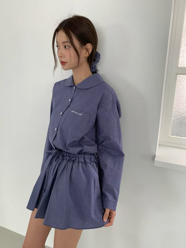 Blue Small Checker Shirt