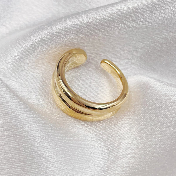 Irregular Gold Metal Ring