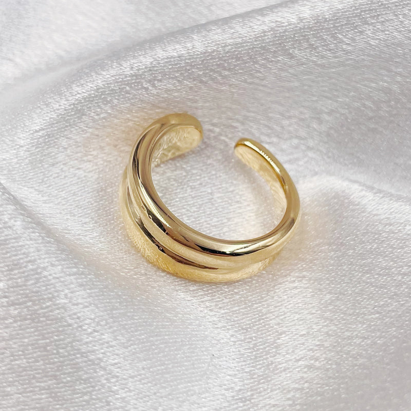 Irregular Gold Metal Ring