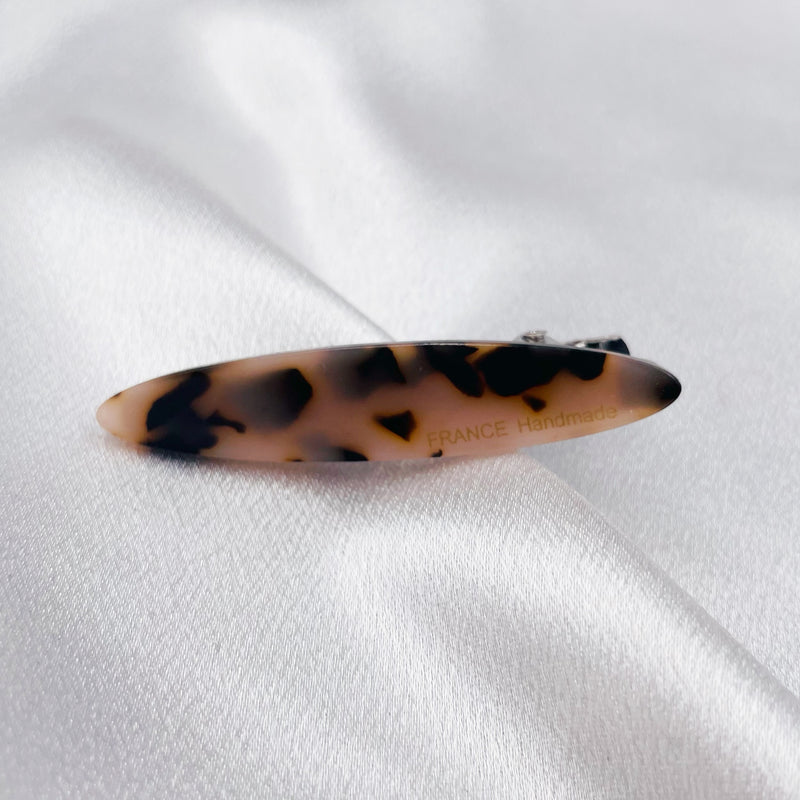 Acrylic Leopard Long Oval Hair Clip