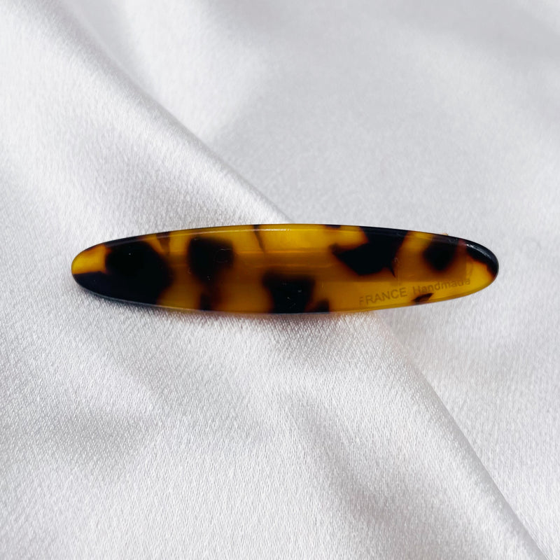 Acrylic Leopard Long Oval Hair Clip