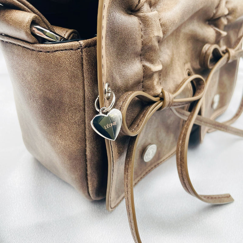 Drawstring Bows Leather Mini Shoulder Bag