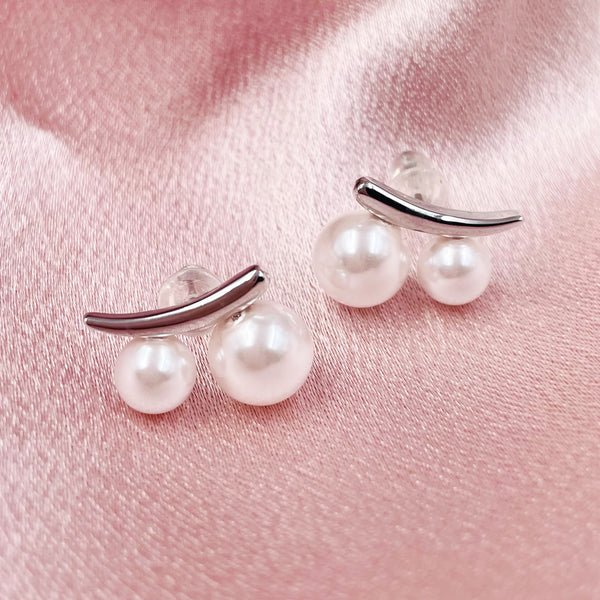 Double Pearls Earrings