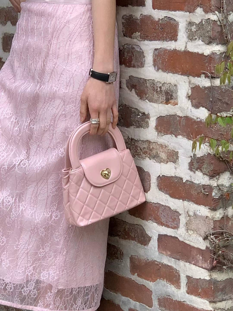 Heart Lock Mini Handle Bag