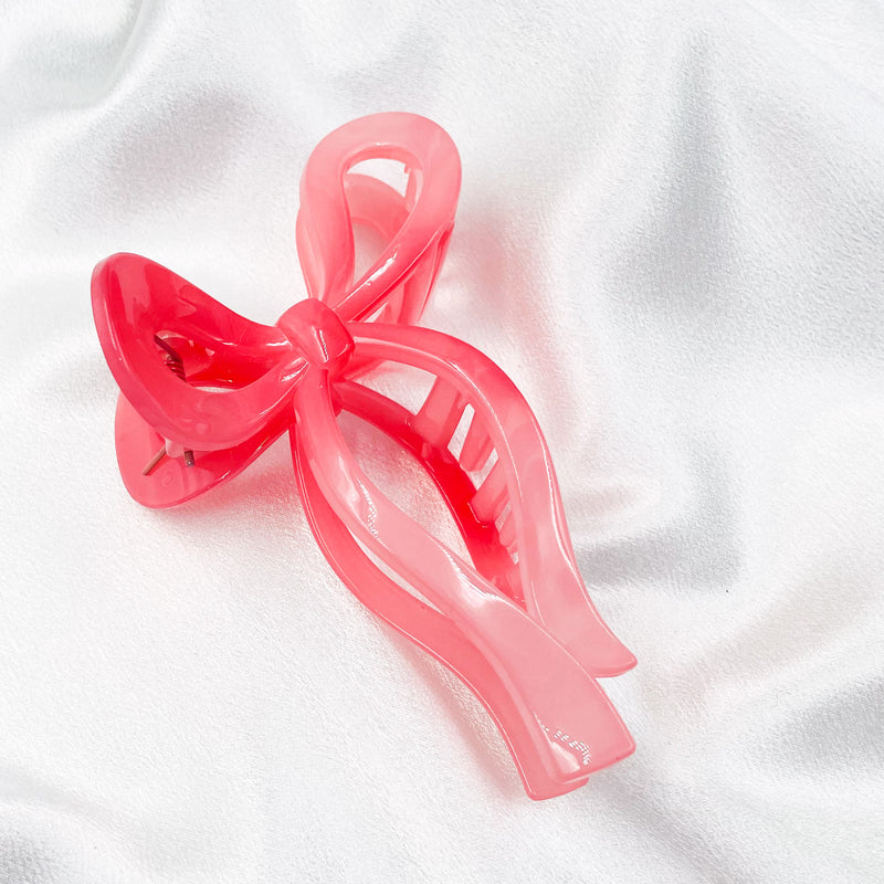 Gradient Acrylic Bow Hair Clip