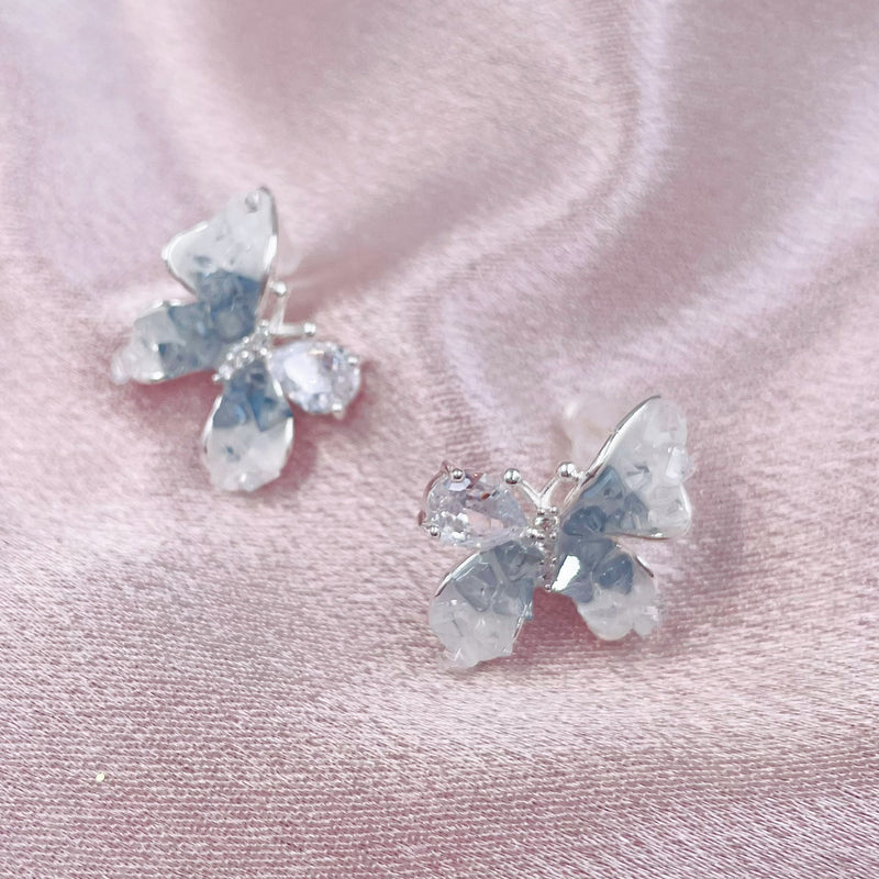 Gradient Blue Asymmetrical Butterfly Earrings