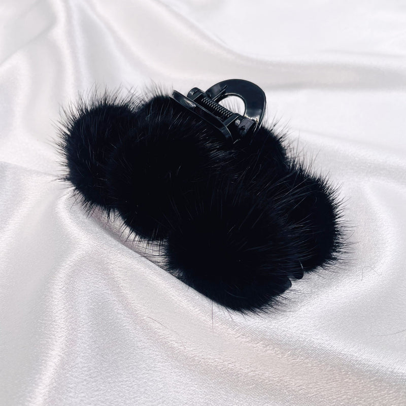 Big Fur Balls Hair Clip