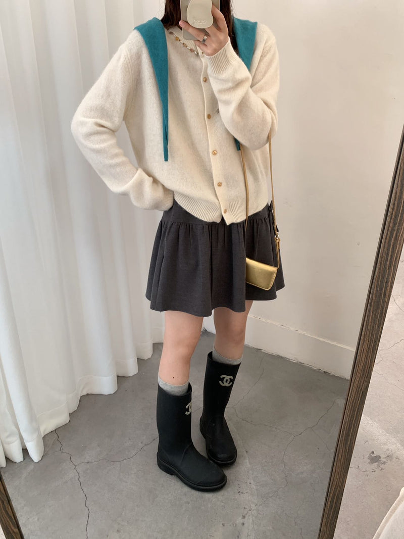 Beads Neckline Button Up Cardigan