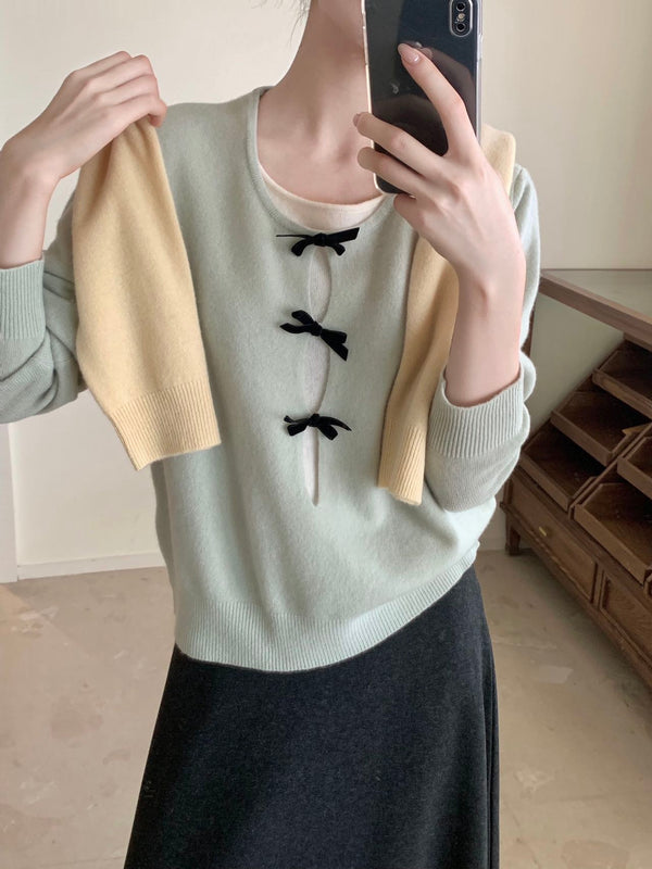 Front Bows Sweater