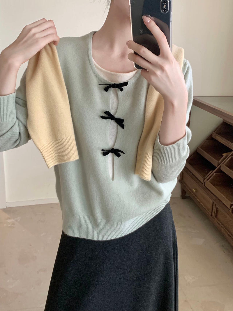 Front Bows Sweater