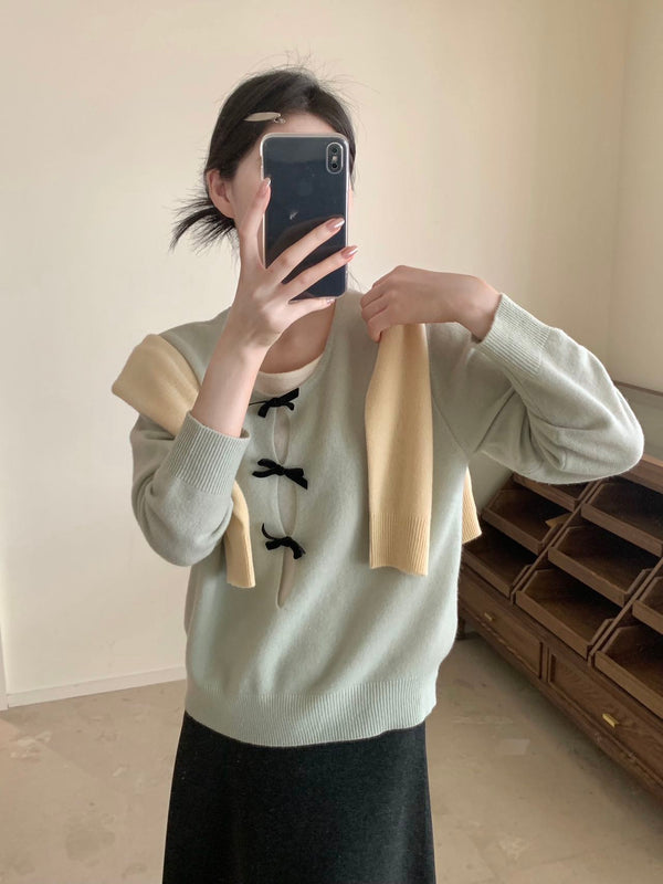 Front Bows Sweater