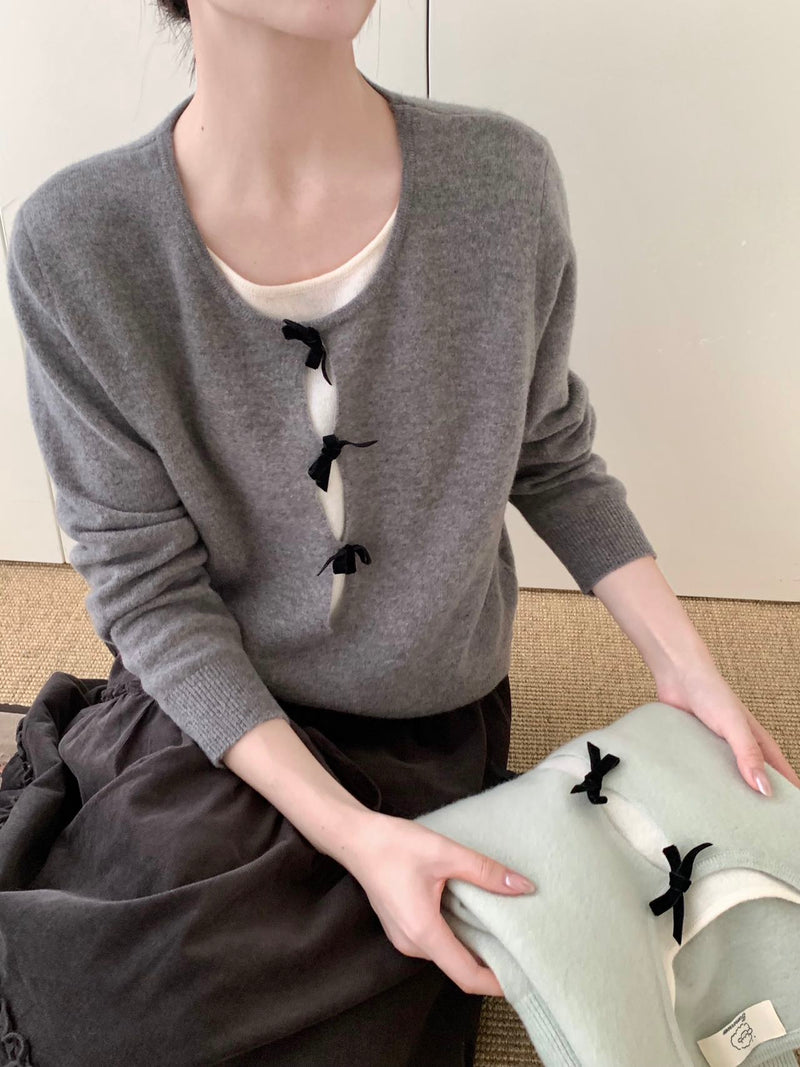 Front Bows Sweater