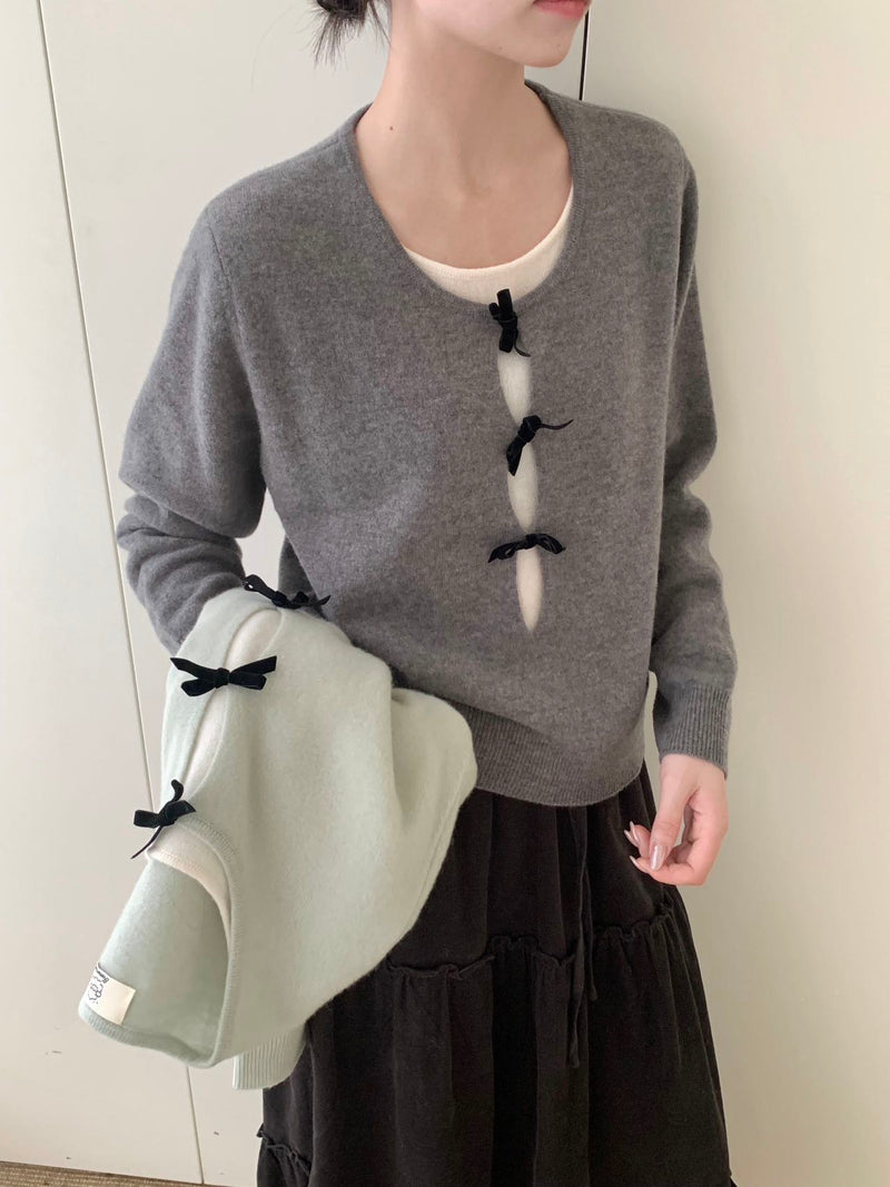 Front Bows Sweater