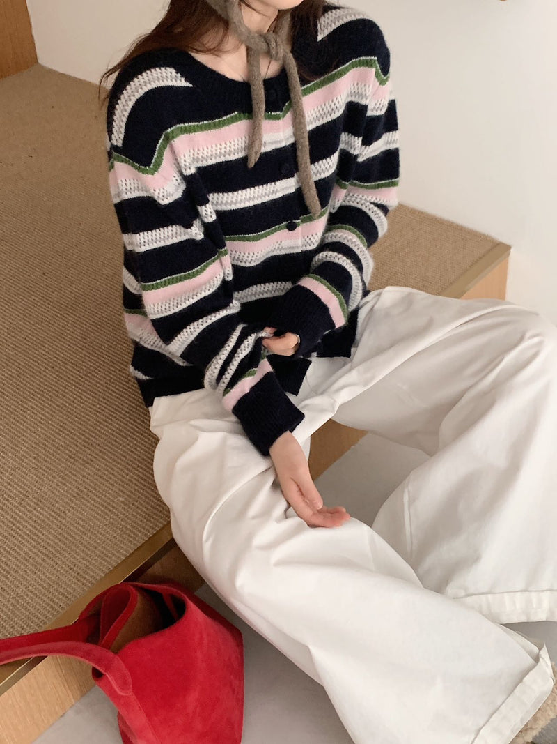 Colorful Stripe Cardigan