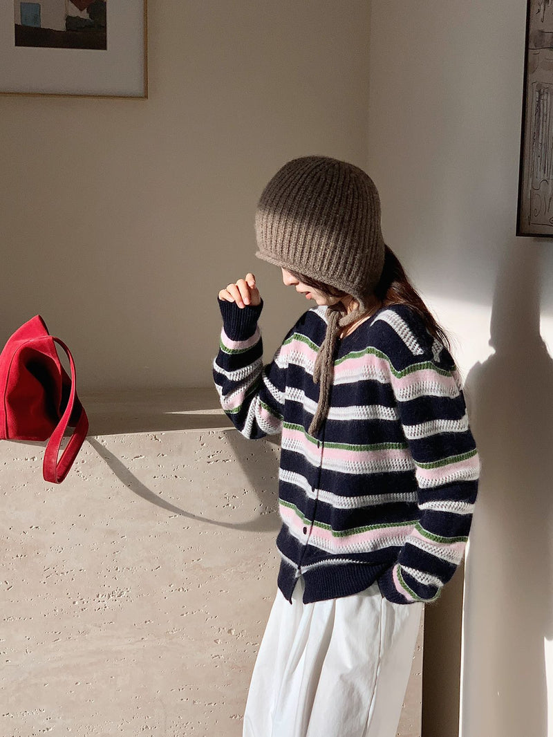 Colorful Stripe Cardigan