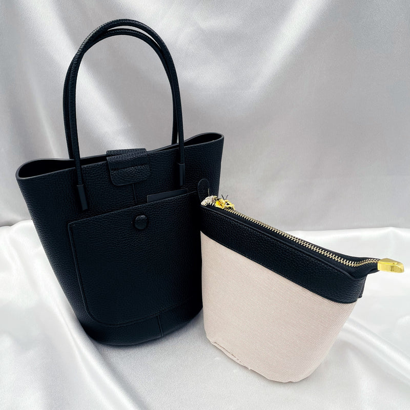 Front Pocket Bucket Bag with Pouch