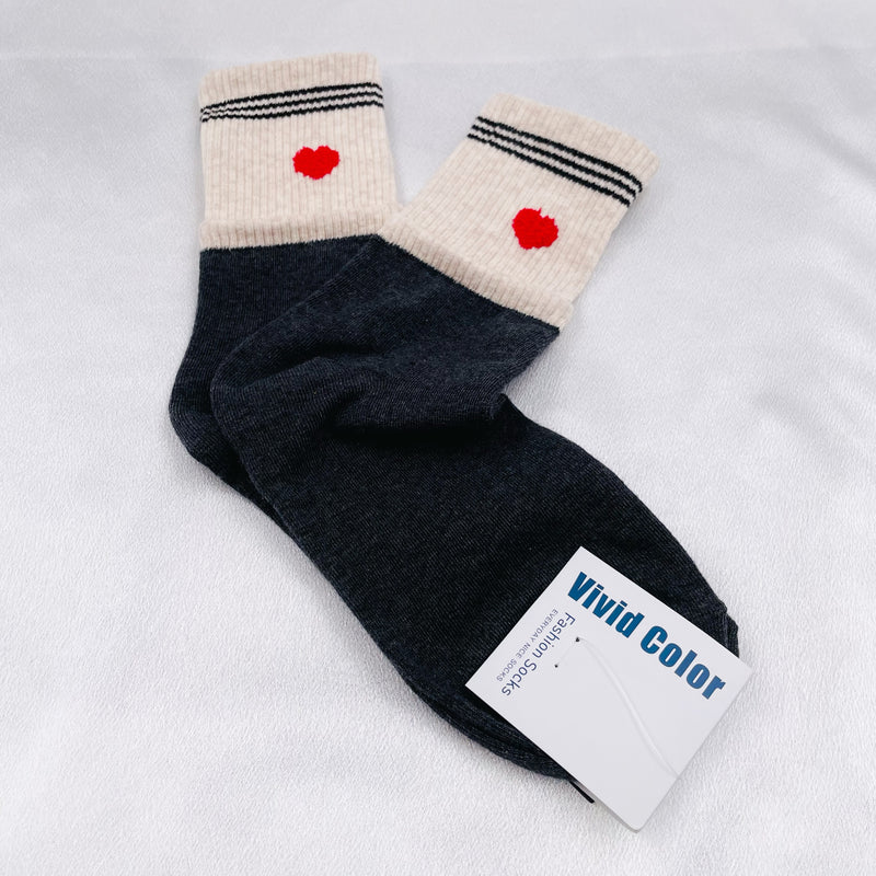 Heart Logo Over-the-Ankle Socks
