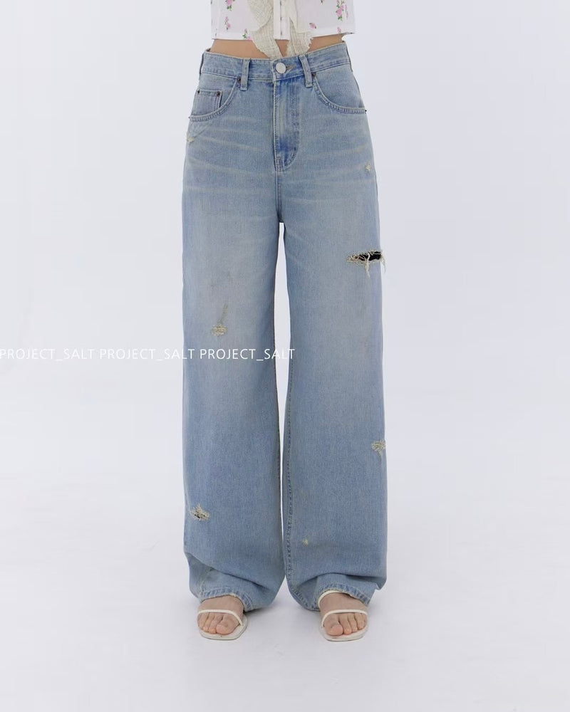 Small Distress Baggy Jeans
