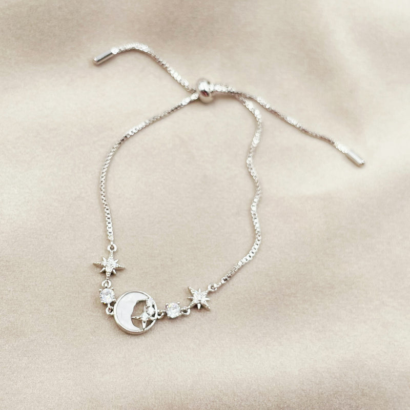 Round Moon and Star Bracelet