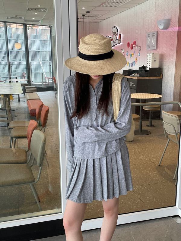 Soft Thin Hoodie with Buttons