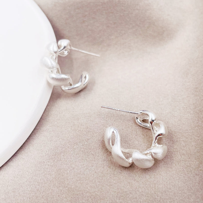 Silver Spring Hoop Earrings