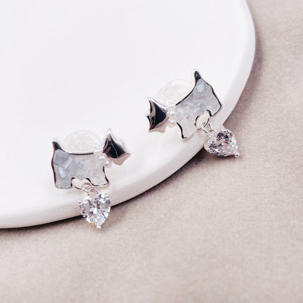 Gradient Blue Dog Earrings