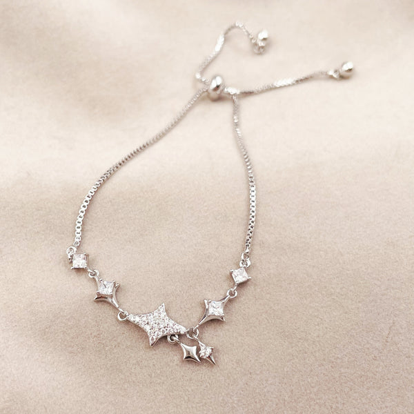 Rhinestone Hanging Stars Bracelet