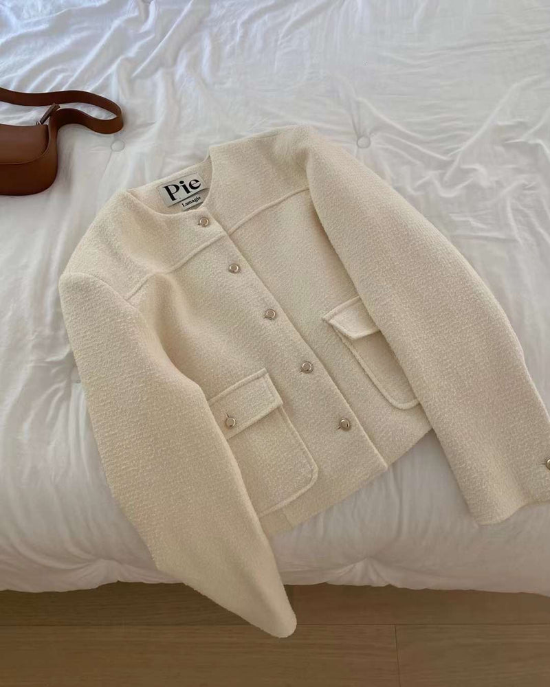 Basic Front Line Tweed Jacket