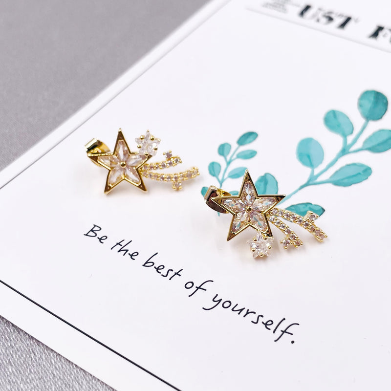 Rhinestone Shooting Star Earrings