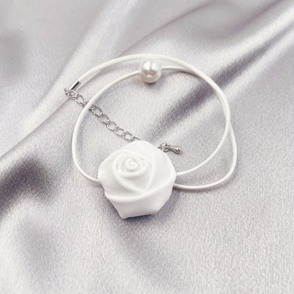 Rose with Pearl Choker