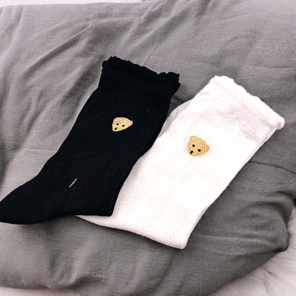 Bear Head Over-the-Ankle Socks