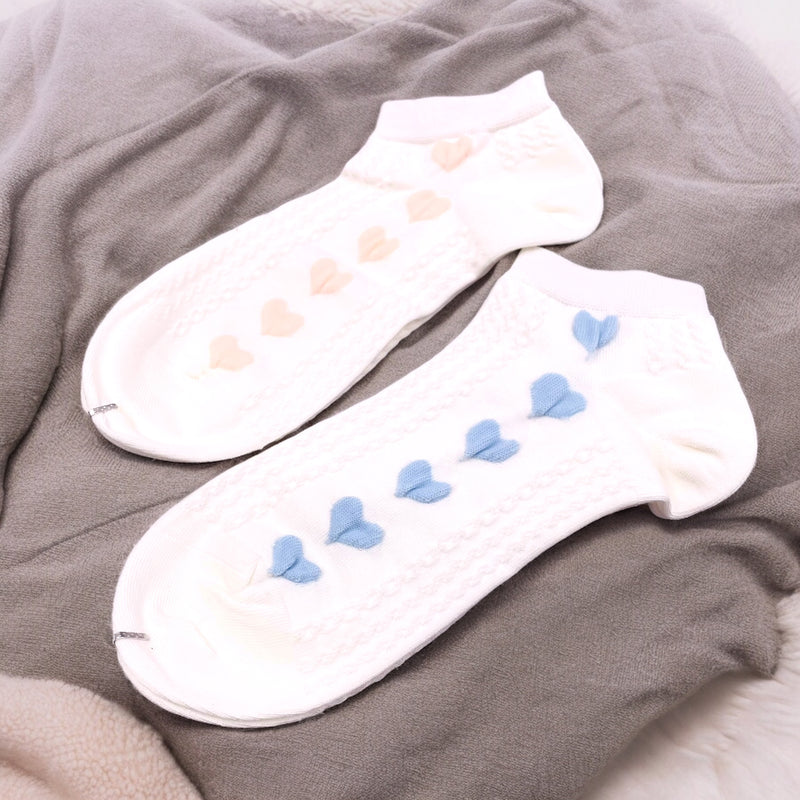 Heart Pattern Ankle Socks