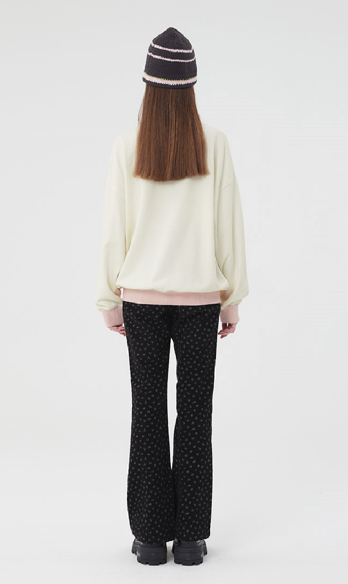 Cherry Cake Graphic Rib Point Sweatshirt