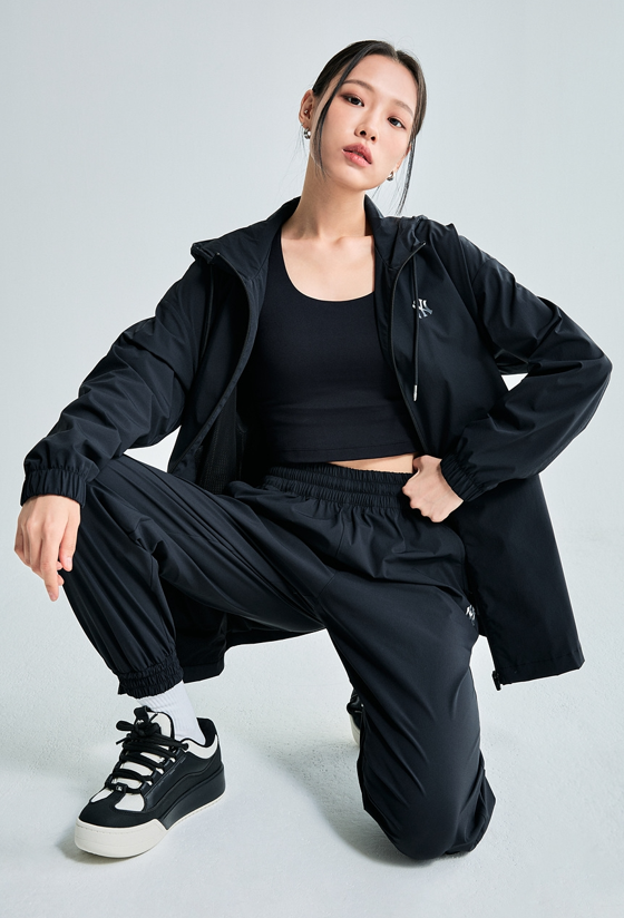 Women's Basic Athleisure Mid Length A-line Windbreaker