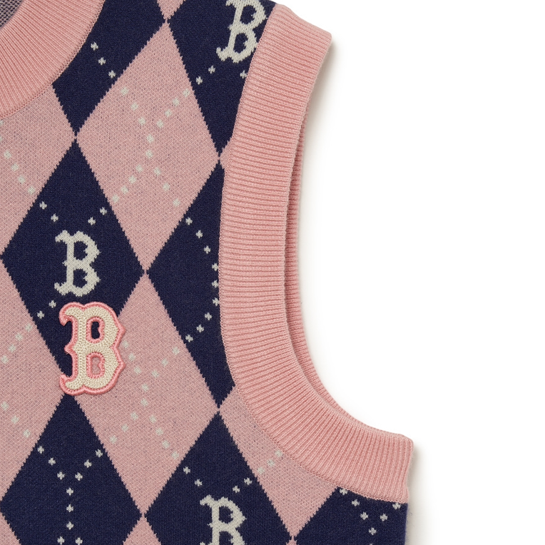 Women Argyle Monogram Vest