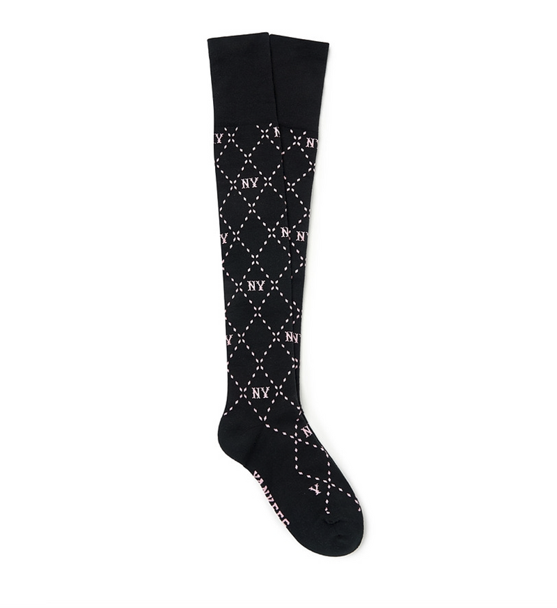 Premium Diamond Monogram Overknee Socks