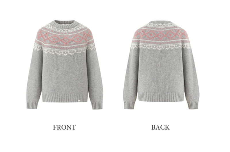 Fair Isle Knit Pullover Sweater