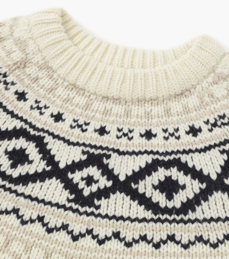 Fair Isle Knit Pullover Sweater