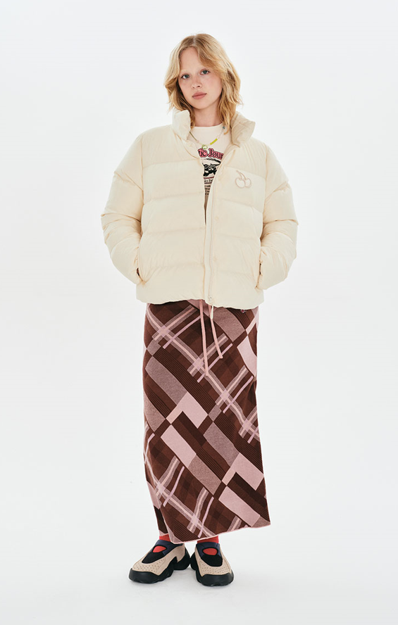 Cherry Basic Down Jumper