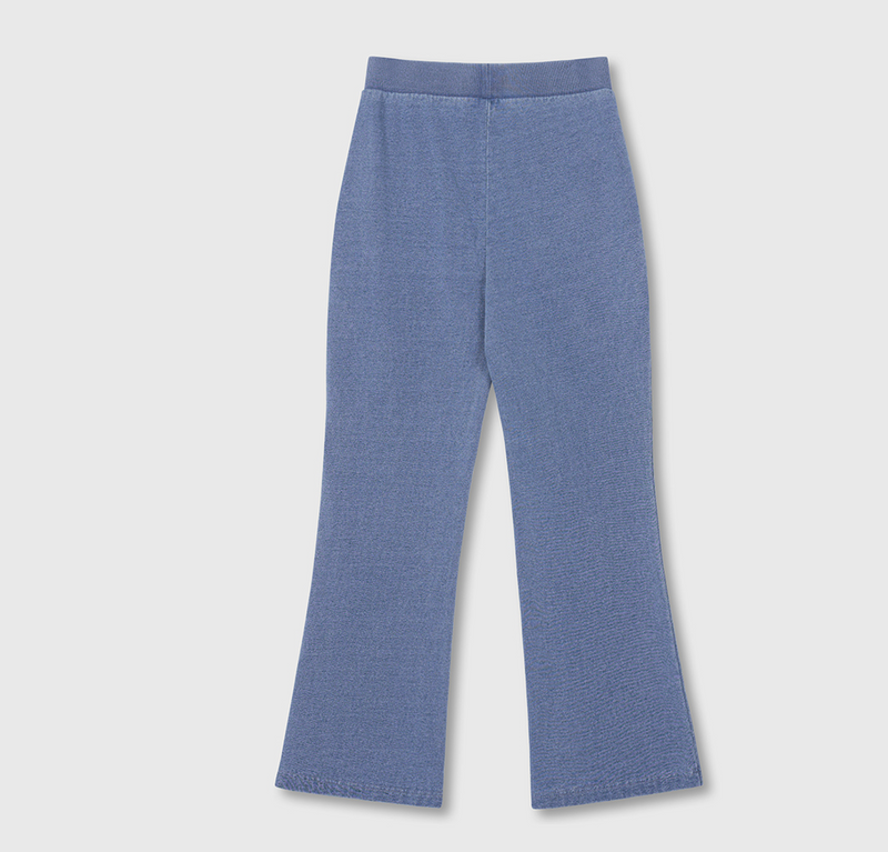 Vintage Denim Sweat Flared Pants