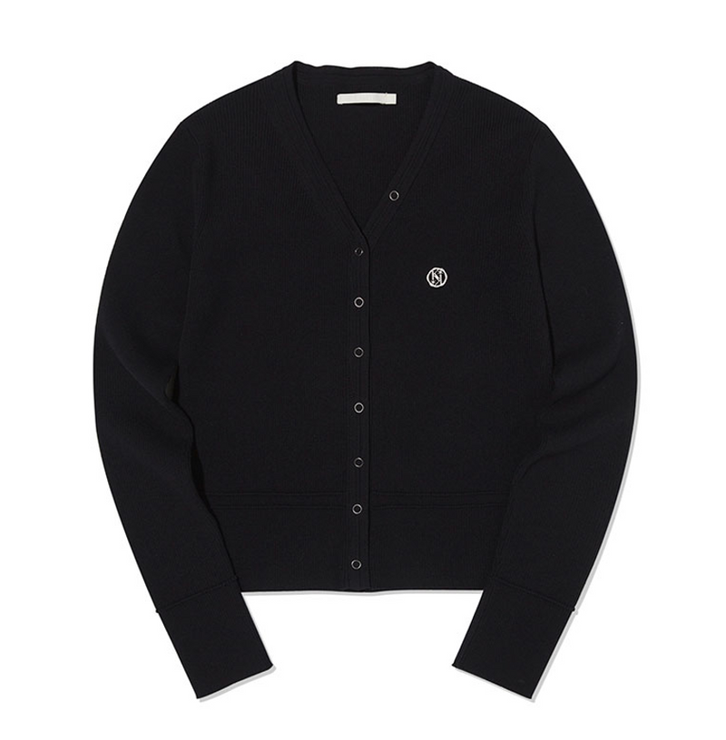 Collection V-neck Knit Cardigan Black