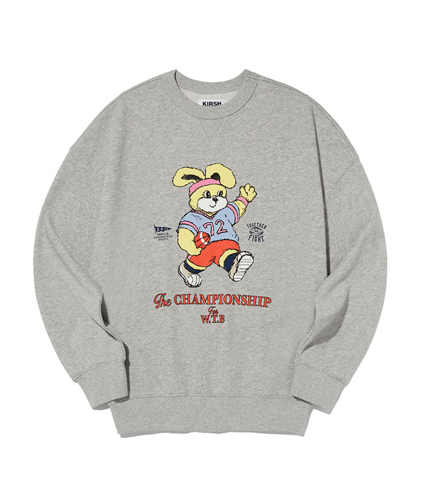 Witty Bunny Rugby Player Graphic Sweatshirt