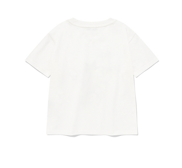 Night Nero Crop Short Sleeve T-shirt White
