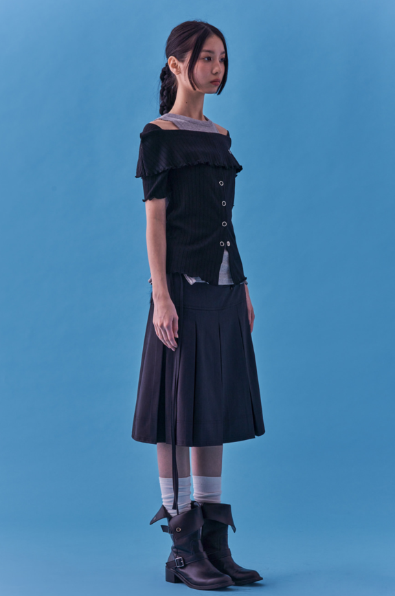 Heidi Knitted Off-Shoulder Black