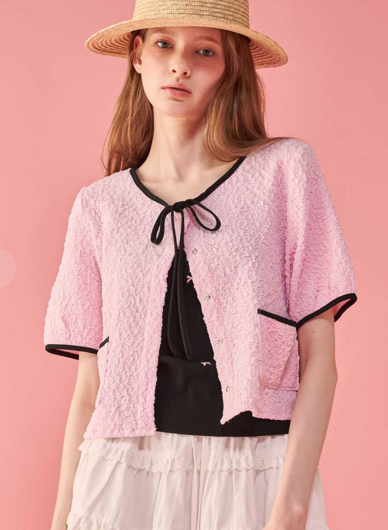 Line Puffy Short Blouse